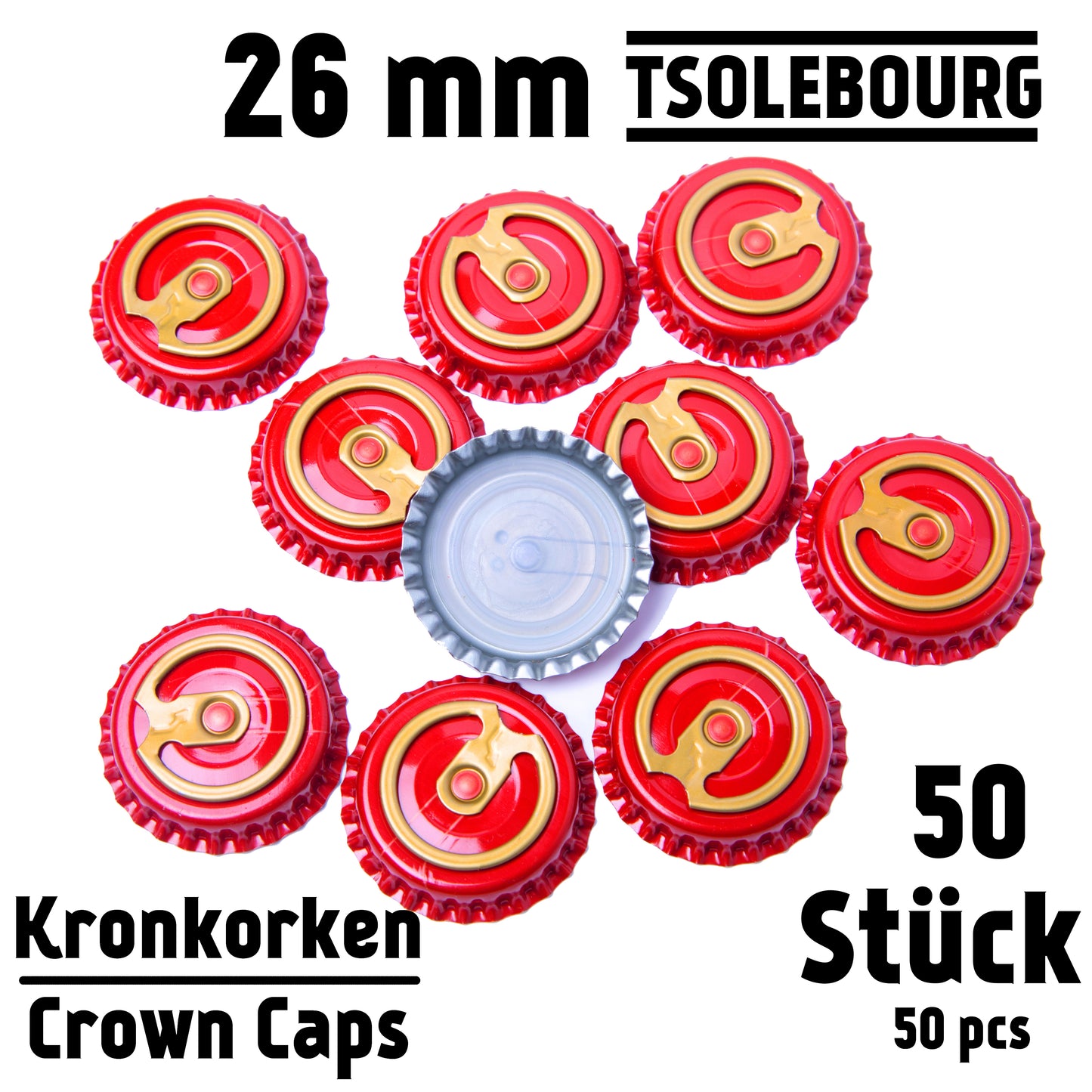 Easy Open Crown Caps 26mm | Bottle Closures & Seals – TSOLEBOURG