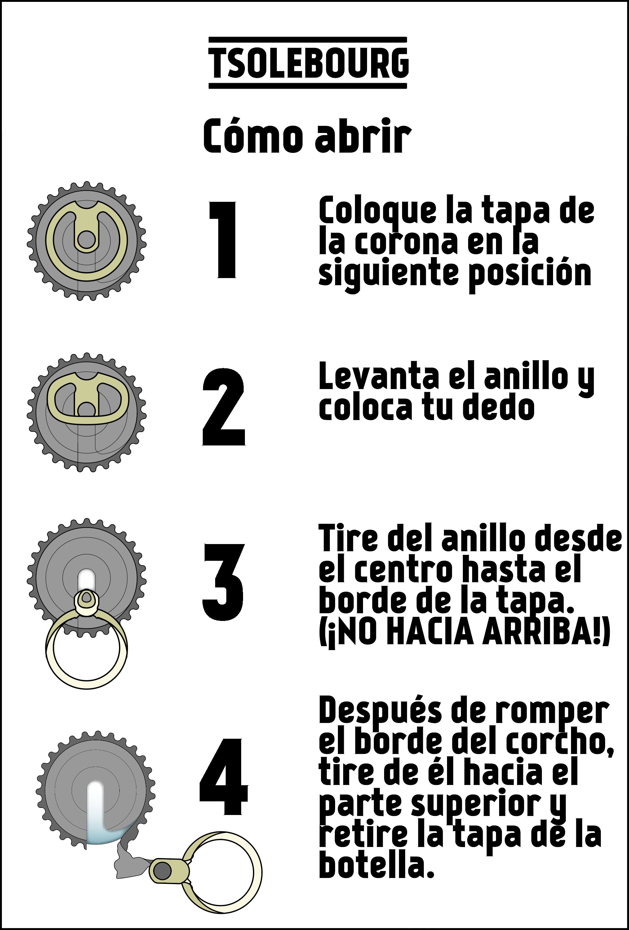 Abrir cápsula corona – Instrucciones en italiano, TSOLEBOURG