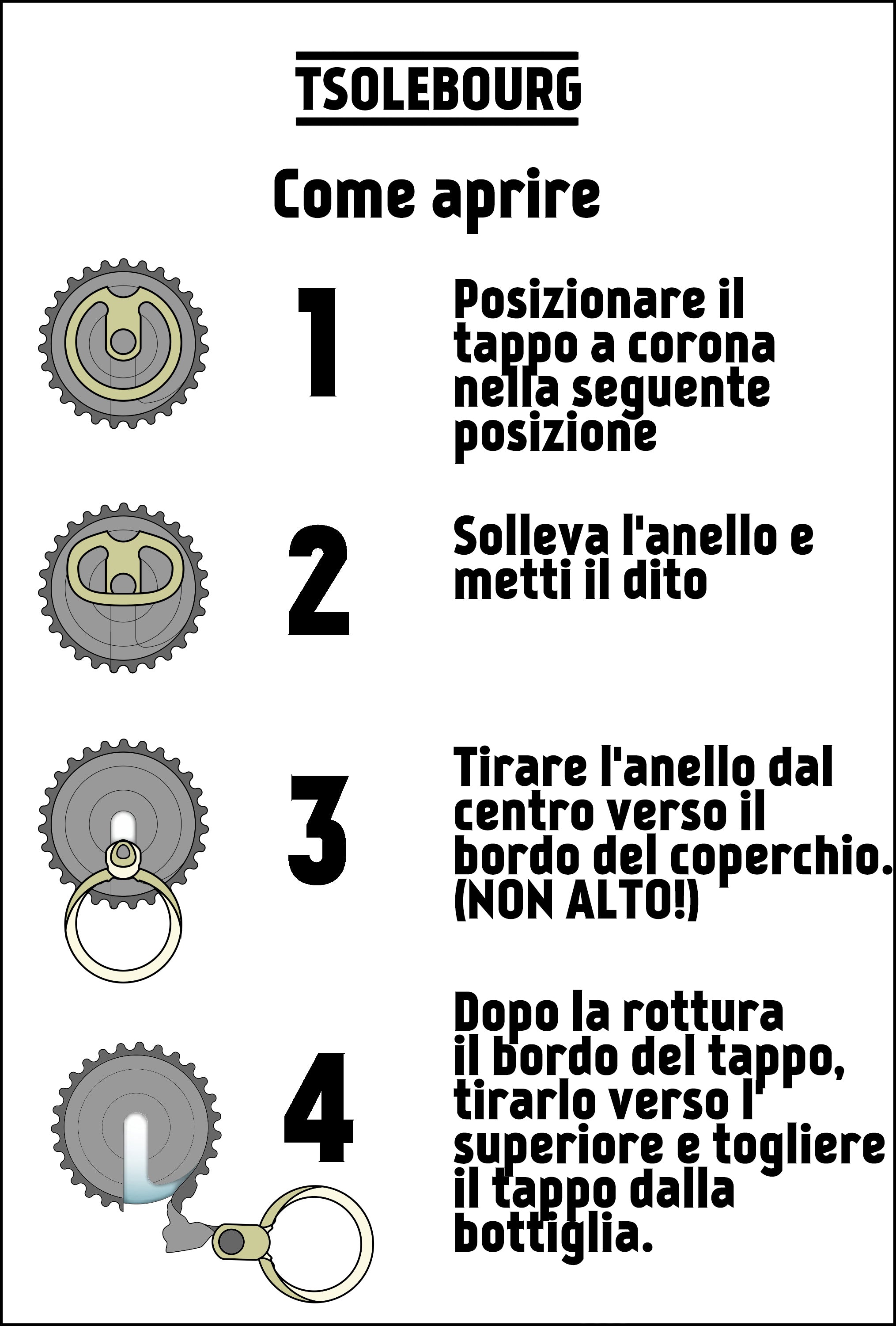 Aprire una capsula – Istruzioni in spagnolo