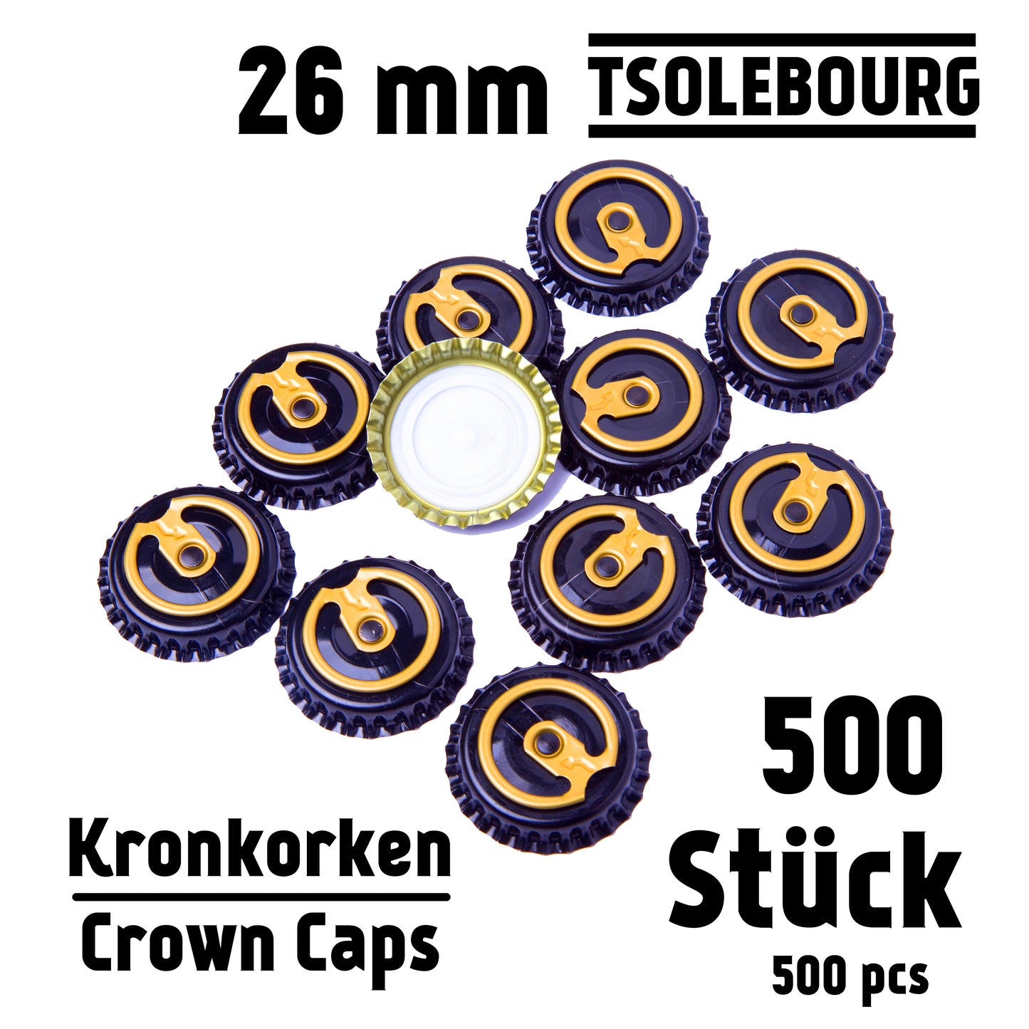 Easy Open Crown Caps 26mm | Bottle Closures & Seals – TSOLEBOURG