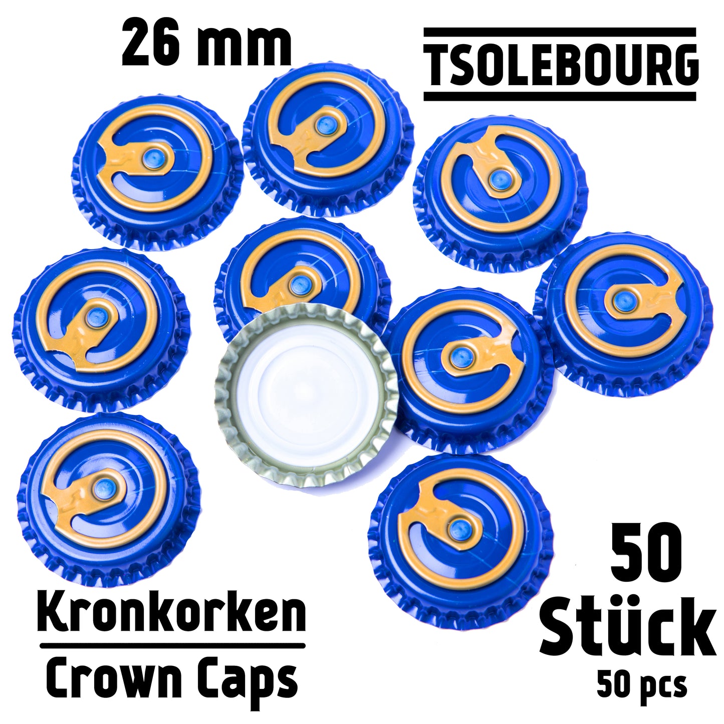 Easy Open Crown Caps 26mm | Bottle Closures & Seals – TSOLEBOURG