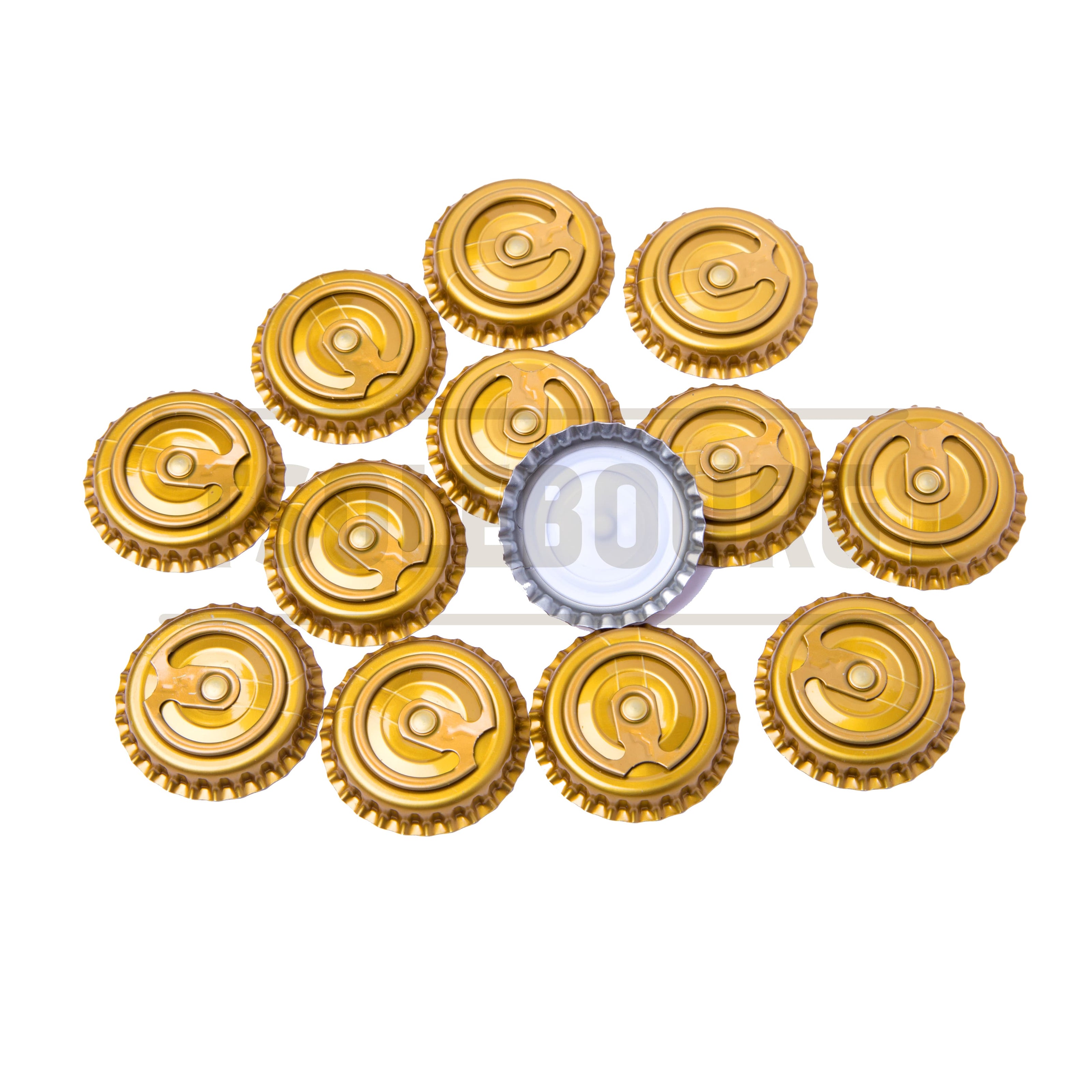Premium Easy-Open Kronkorken GOLD 26mm – TSOLEBOURG
