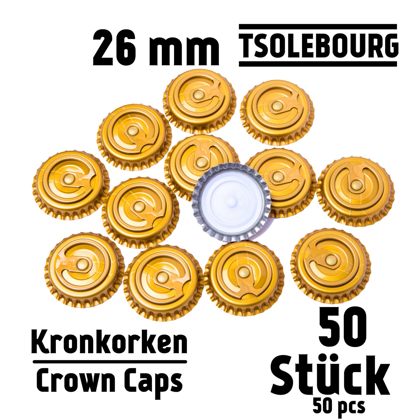 Easy Open Crown Caps 26mm | Bottle Closures & Seals – TSOLEBOURG