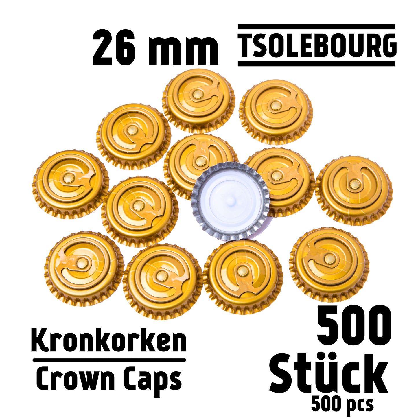 Easy Open Crown Caps 26mm | Bottle Closures & Seals – TSOLEBOURG