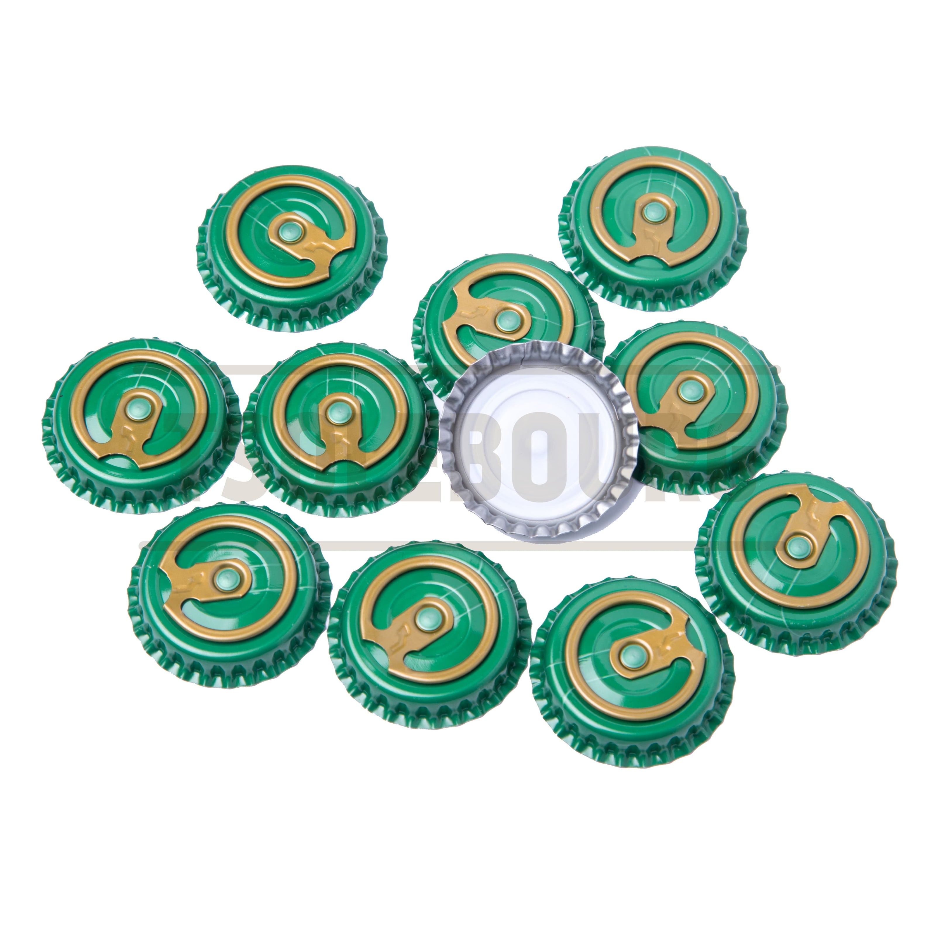 Premium Easy Open Crown Caps GREEN 26mm – TSOLEBOURG