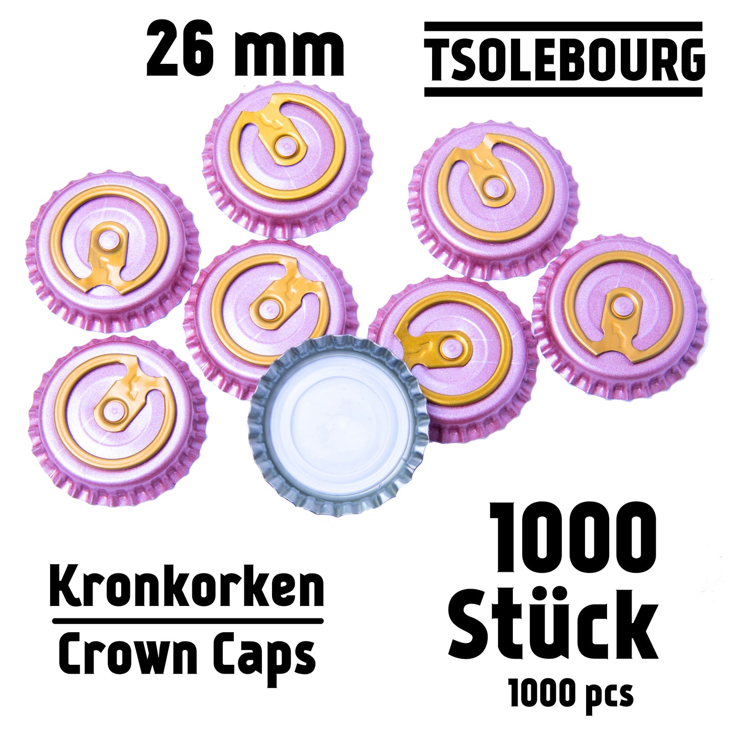 Easy Open Crown Caps 26mm | Bottle Closures & Seals – TSOLEBOURG
