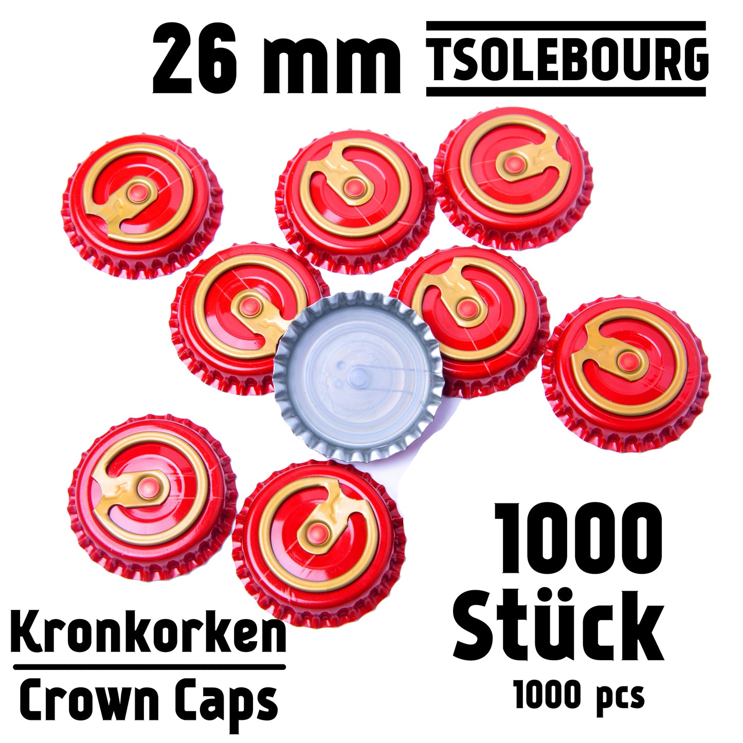 Easy Open Crown Caps 26mm | Bottle Closures & Seals – TSOLEBOURG