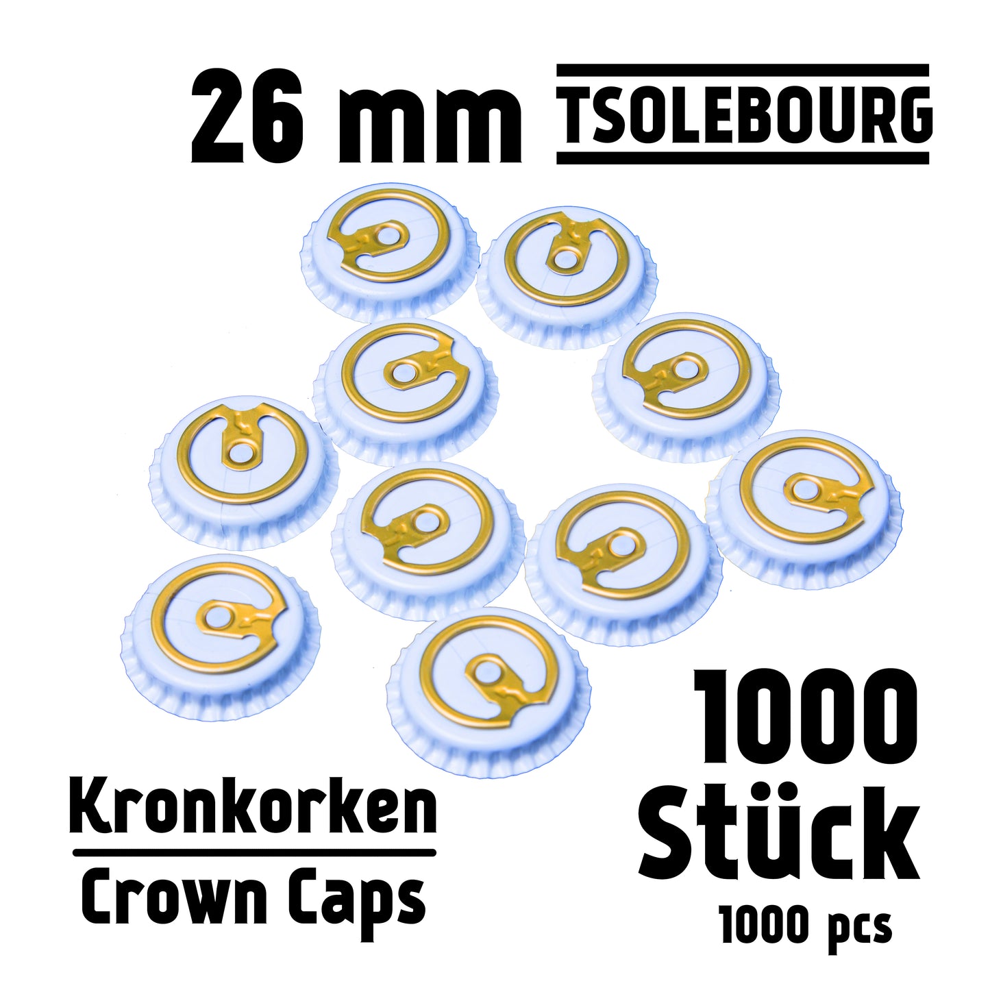 Easy Open Crown Caps 26mm | Bottle Closures & Seals – TSOLEBOURG