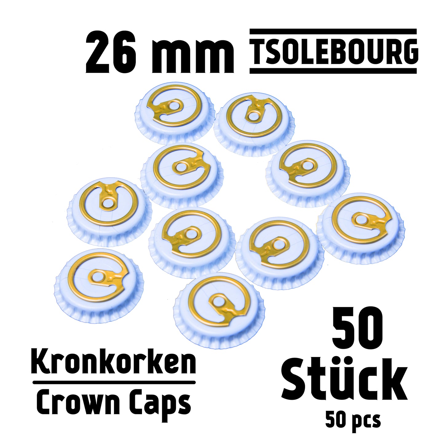 Easy Open Crown Caps 26mm | Bottle Closures & Seals – TSOLEBOURG
